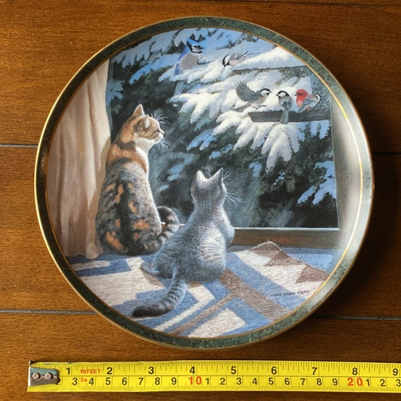 Bradford Exchange Cat Lovers "Room With a View" Collector's 8 Inch Plate - Picture 6 of 6